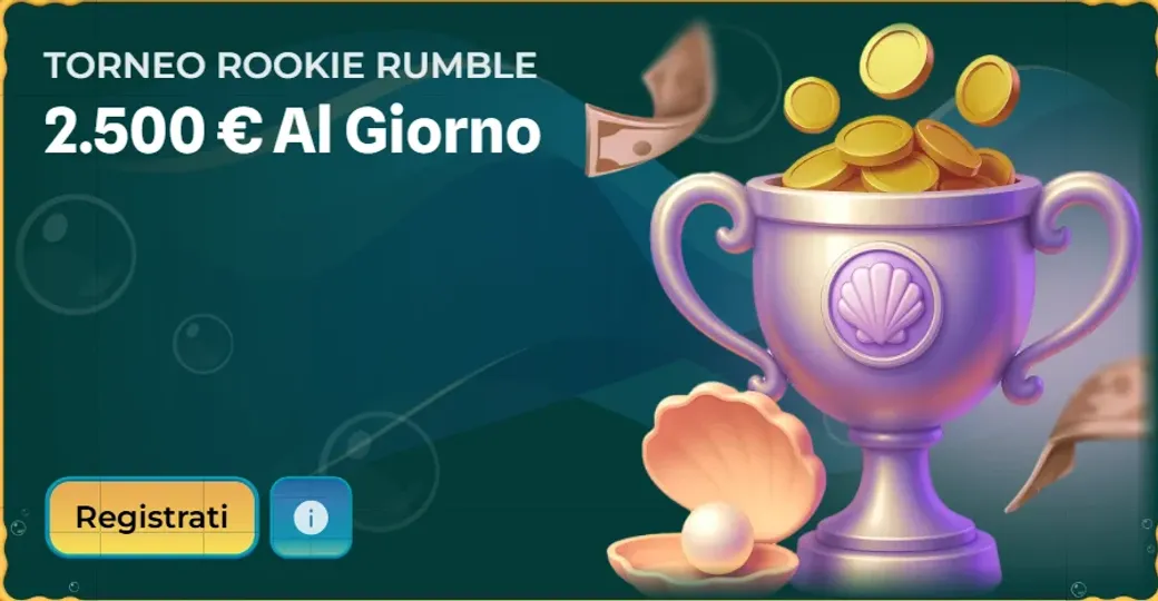 Torneo rookie rumble 2 500 eur al giorno